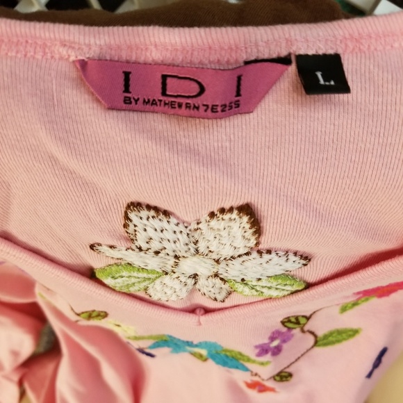 IDI by Mathew, Peony Pink with Embroidered Flowers - Picture 5 of 6